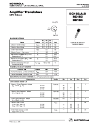 Datasheet BC182B manufacturer ON Semiconductor