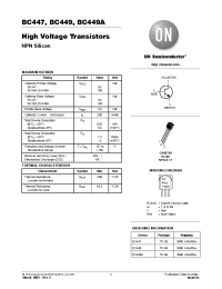 Datasheet BC449 производства ON Semiconductor