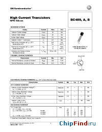 Datasheet BC489BZL1 manufacturer ON Semiconductor