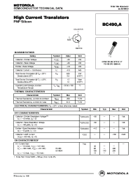 Datasheet BC490A manufacturer ON Semiconductor
