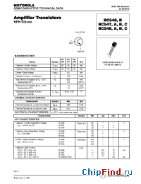 Datasheet BC546RL1 manufacturer ON Semiconductor