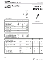 Datasheet BC547B manufacturer ON Semiconductor