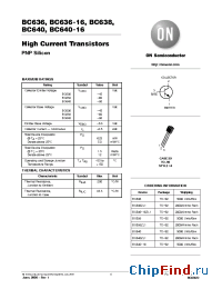 Datasheet BC636-16ZL1 manufacturer ON Semiconductor