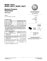 Datasheet BC807-16LT3 manufacturer ON Semiconductor