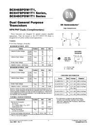 Datasheet BC846BPDW1T1 manufacturer ON Semiconductor