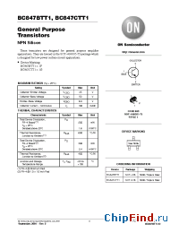 Datasheet BC847CTT1 manufacturer ON Semiconductor