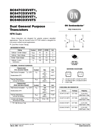 Datasheet BC848CDXV6T5 производства ON Semiconductor