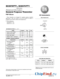 Datasheet BC857BTT1 manufacturer ON Semiconductor