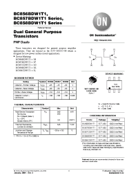 Datasheet BC858CDW1T1 manufacturer ON Semiconductor
