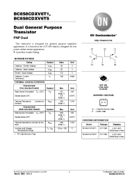 Datasheet BC858CDXV6 manufacturer ON Semiconductor