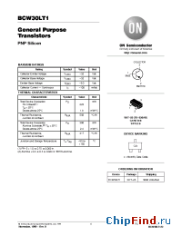 Datasheet BCW30LT3 manufacturer ON Semiconductor