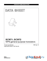 Datasheet BCW72/T1 manufacturer ON Semiconductor