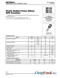 Datasheet BD135 manufacturer ON Semiconductor