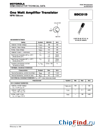 Datasheet BDC01D manufacturer ON Semiconductor