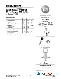 Datasheet BS107ARLRP производства ON Semiconductor