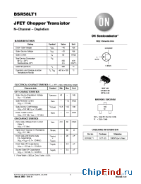 Datasheet BSR58LT1 manufacturer ON Semiconductor