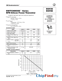 Datasheet BUV60 manufacturer ON Semiconductor