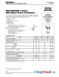 Datasheet BUX48A manufacturer ON Semiconductor