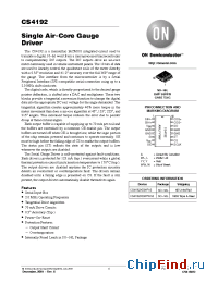 Datasheet CS4192 manufacturer ON Semiconductor