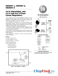 Datasheet CS5204-1 производства ON Semiconductor