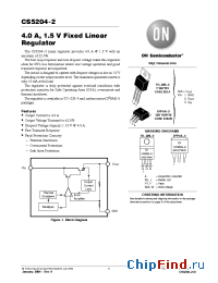 Datasheet CS5204-2 производства ON Semiconductor