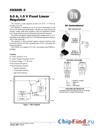Datasheet CS5205-2GT3 производства ON Semiconductor