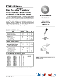 Datasheet DTA114TRLRA manufacturer ON Semiconductor