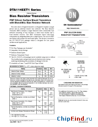 Datasheet DTA115EET1 производства ON Semiconductor