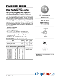 Datasheet DTA123EET1 производства ON Semiconductor