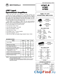 Datasheet LF353N manufacturer ON Semiconductor