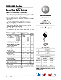 Datasheet MAC228A8T manufacturer ON Semiconductor