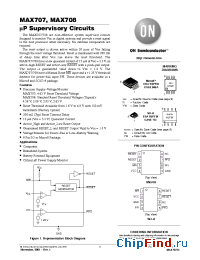 Datasheet MAX707ESA-T manufacturer ON Semiconductor