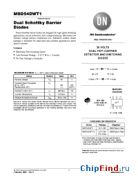 Datasheet MBD54DWT1D manufacturer ON Semiconductor