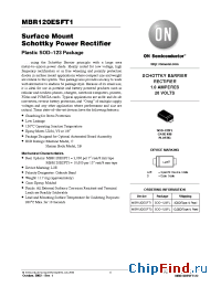 Datasheet MBR120ESF manufacturer ON Semiconductor