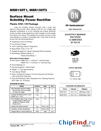 Datasheet MBR130 производства ON Semiconductor