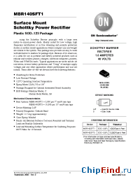 Datasheet MBR140SF manufacturer ON Semiconductor