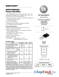 Datasheet MBR7030WT manufacturer ON Semiconductor