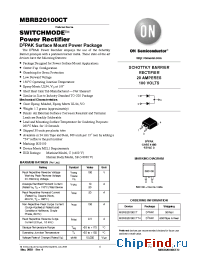 Datasheet MBRB20100CTT4 manufacturer ON Semiconductor