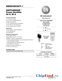 Datasheet MBRB30H30CT-1 manufacturer ON Semiconductor
