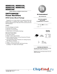 Datasheet MBRD330RL manufacturer ON Semiconductor