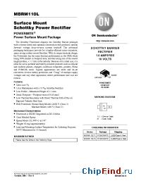 Datasheet MBRM110LT1 manufacturer ON Semiconductor