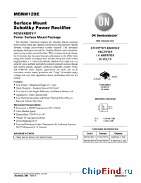 Datasheet MBRM120E manufacturer ON Semiconductor