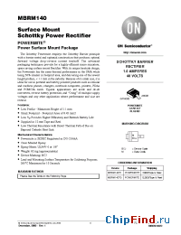 Datasheet MBRM140D manufacturer ON Semiconductor