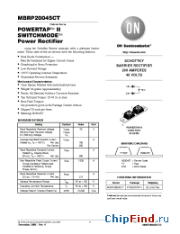 Datasheet MBRP20045CTL manufacturer ON Semiconductor