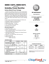 Datasheet MBRS1100T3 manufacturer ON Semiconductor
