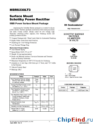 Datasheet MBRS230L manufacturer ON Semiconductor