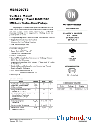 Datasheet MBRS260T3 manufacturer ON Semiconductor