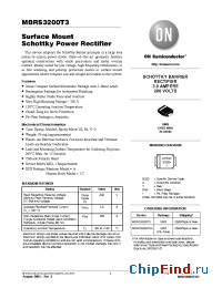 Datasheet MBRS3200T3D manufacturer ON Semiconductor