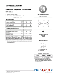 Datasheet MBT2222ADW1T1 manufacturer ON Semiconductor