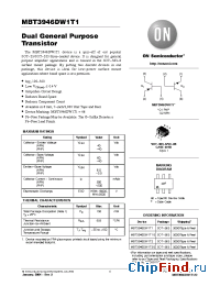 Datasheet MBT3946DW1T1 manufacturer ON Semiconductor